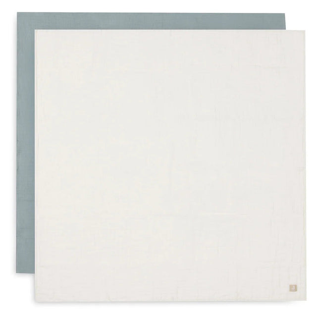 Jollein dideli muslino vystyklai-užklotukai Sea Green/Ivory, 115×115 cm, 2 vnt.