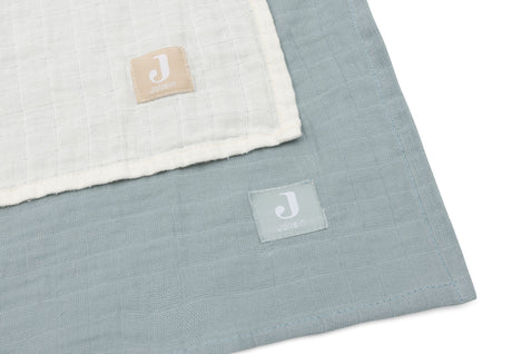 Jollein dideli muslino vystyklai-užklotukai Sea Green/Ivory, 115×115 cm, 2 vnt.