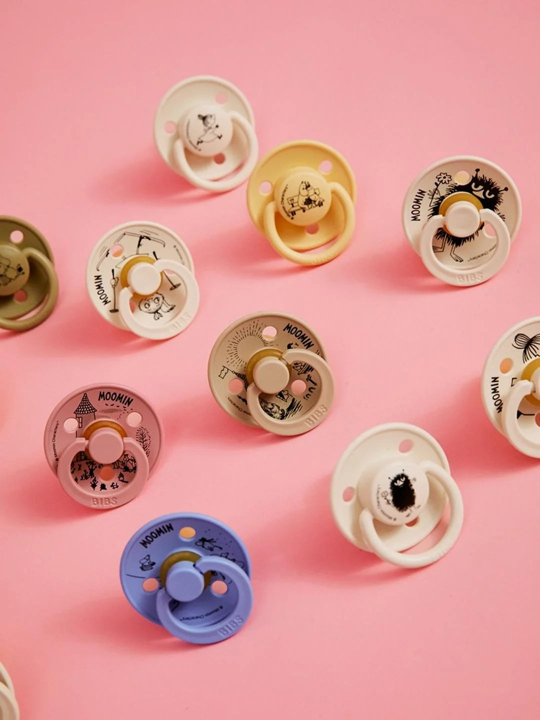 BIBS x MOOMIN čiulptukų rinkinys 1 dydis (0 - 6 mėn.) Little My Dusty Pink/Ivory