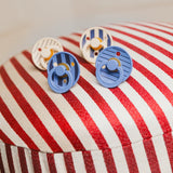 BIBS Studio Collection knupīša komplekts 1. izmērs (0 - 6 mēneši) Pin Steel Blue Mix 