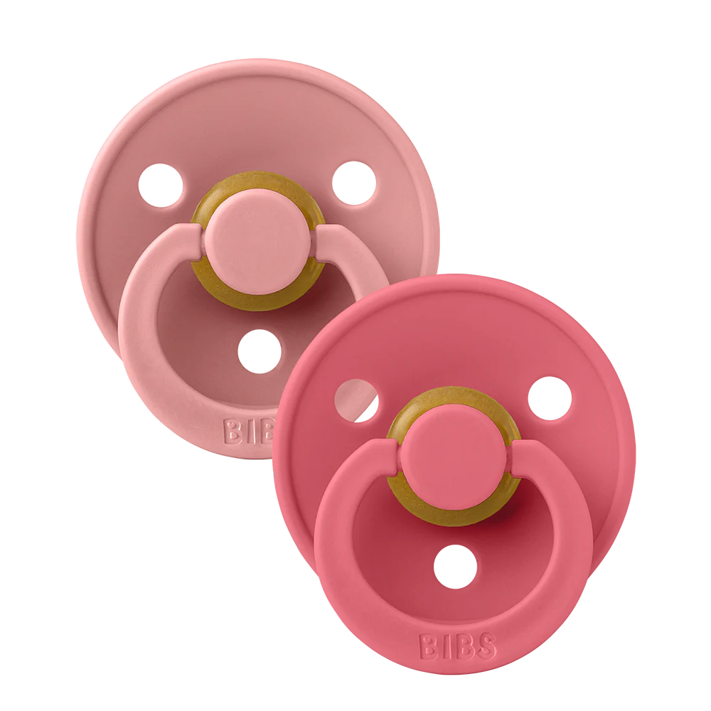 BIBS knupja komplekts 1. izmērs (0 - 6 mēneši) Simetrisks Dusty Pink / Coral 