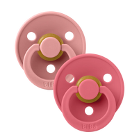 BIBS knupja komplekts 2. izmērs (6 - 18 mēneši) Simetrisks putekļains rozā / koraļļu 