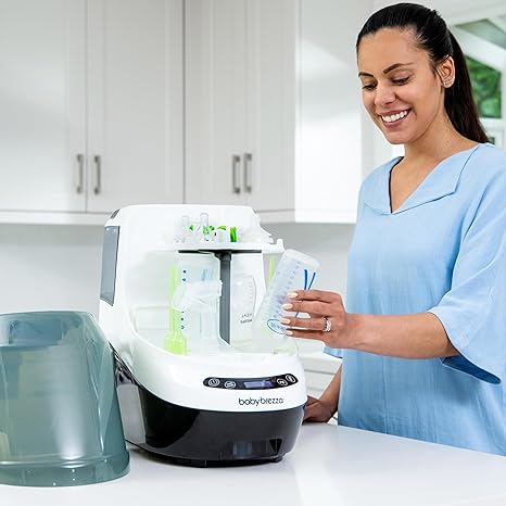 Baby Brezza Bottle Washer Pro pudeļu mazgāšanas ierīce (balta ar melnu) 