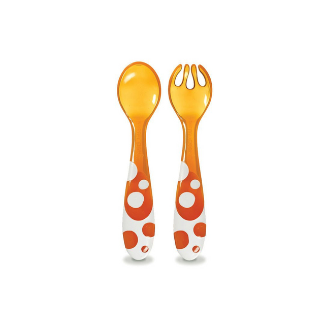 Munchkin plastmasas trauku komplekts pašēšanai (karote un dakša) 