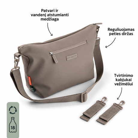 Done by Deer mamos rankinė Taupe 10 l
