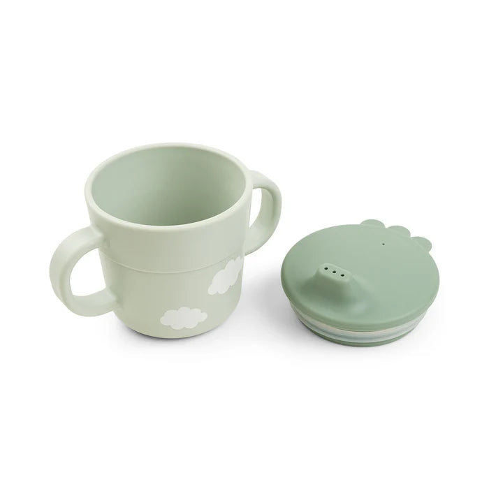 Izgatavoja Brieža pirmais trauku komplekts Foodie Happy clouds Green