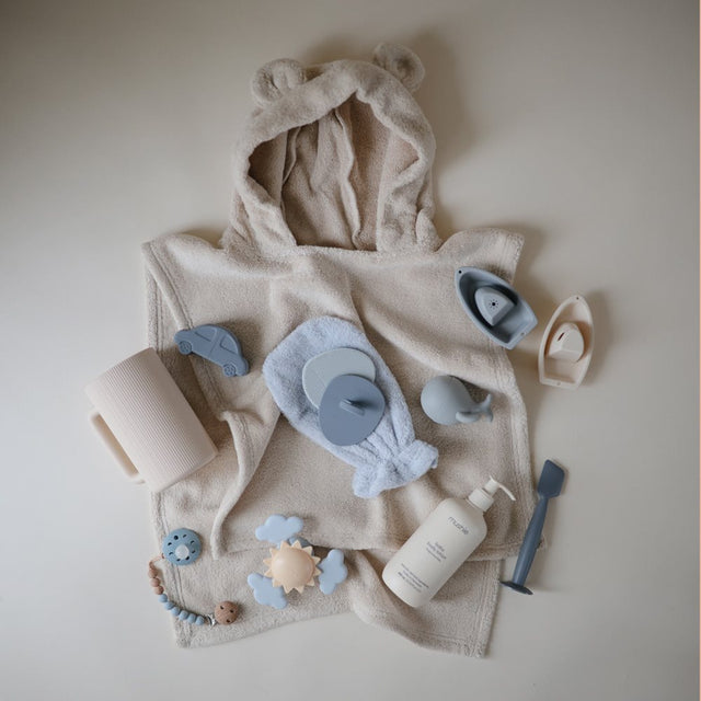 Deer pončo - GOTS Wally Powder dvielis ar kapuci