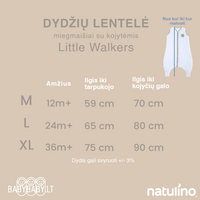 Natulino NATURALS LITTLE WALKERS™ trīsslāņu bērnu guļammaiss GOTS pūderrozā