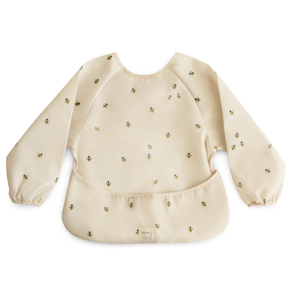 Mushie bib ar piedurknēm Blush