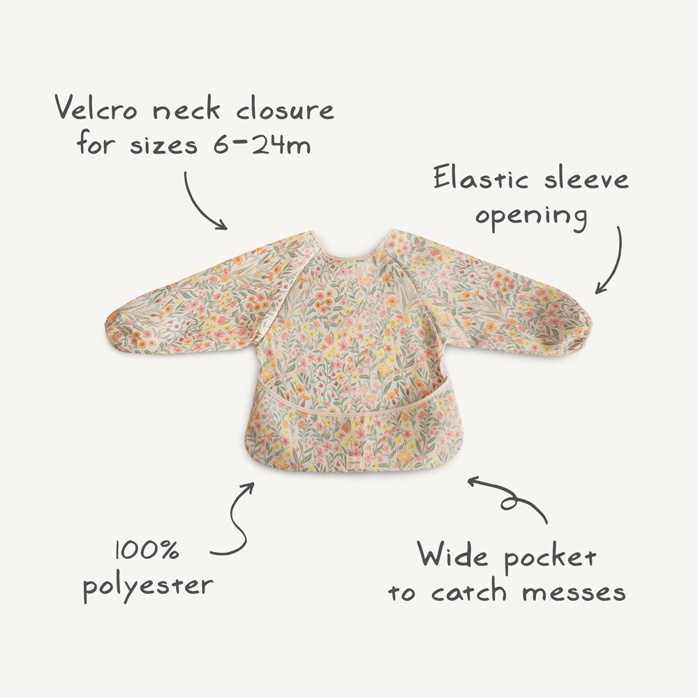 Mushie bib ar piedurknēm Blush