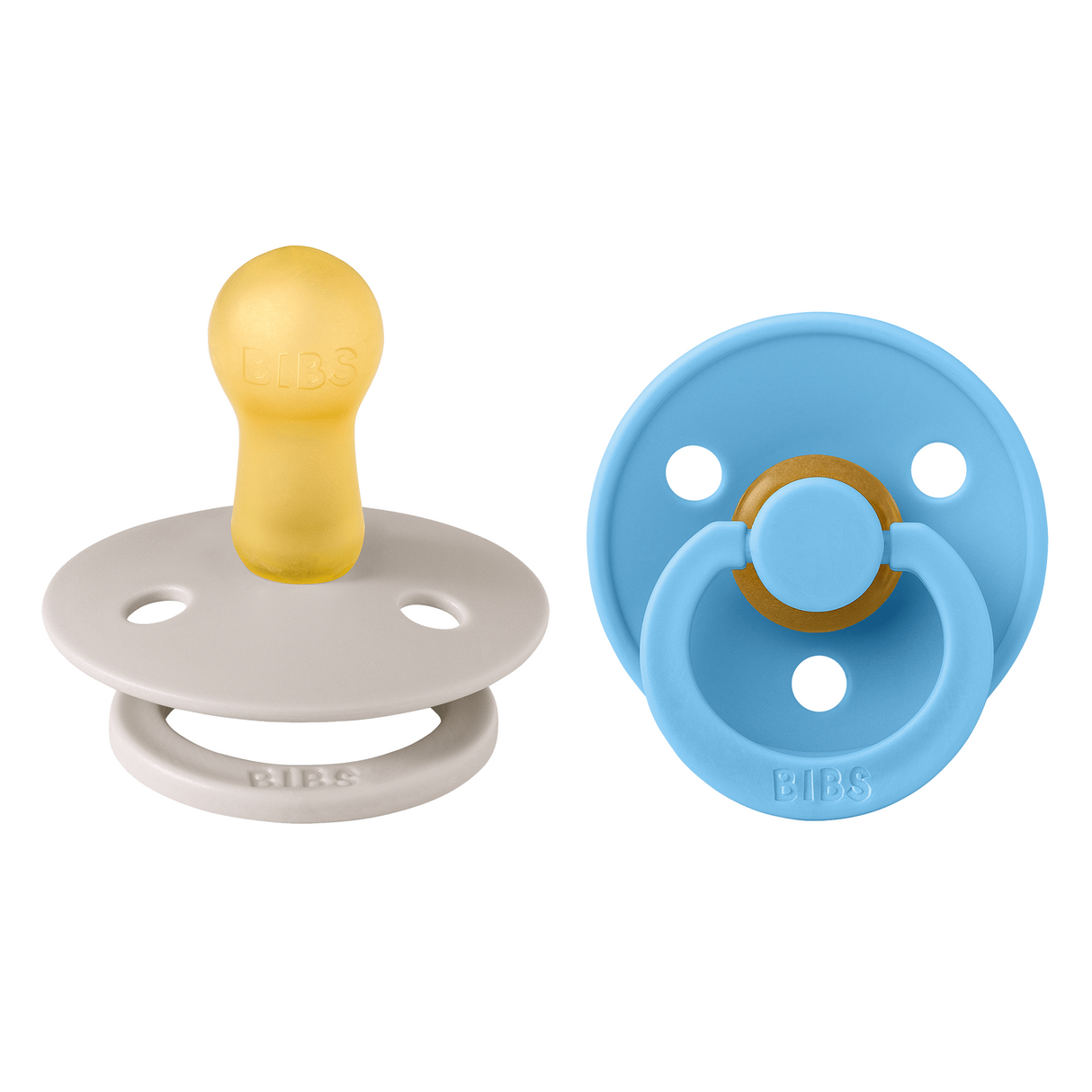 BIBS knupīša komplekts 1. izmērs (0 - 6 mēneši) Iron / Baby Blue 