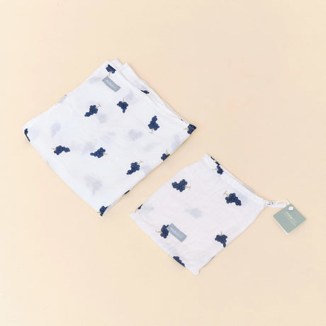 Mushie muslīna autiņš no organiskās kokvilnas Blue Stripe 