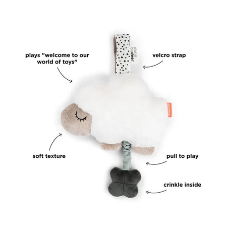 Deer muzikālais karuselis ar spoguli "Sleepy" (zils) 