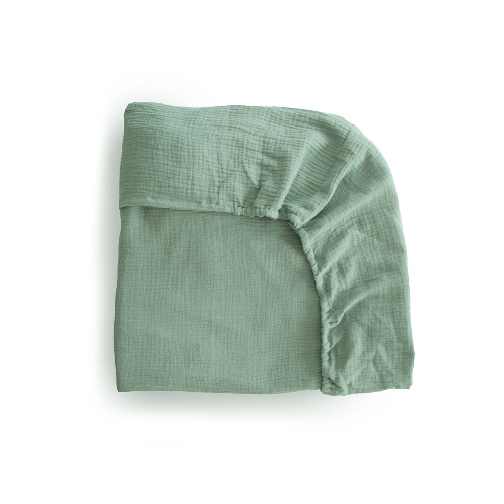 Mushie organiskās kokvilnas muslīna palags Roman Green 