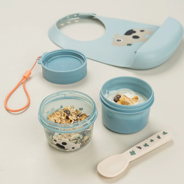 Izgatavoja Deer pārtikas uzglabāšanas konteineri, Croco Green (3 gab.) 