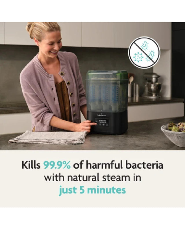 Baby Brezza itin greitas 10 MIN. sterilizatorius-džiovintuvas SUPERQUICK, balck