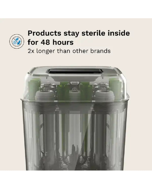 ABY BREZZA itin greitas 10 MIN. sterilizatorius-džiovintuvas SUPERQUICK, nerūdijančio plieno