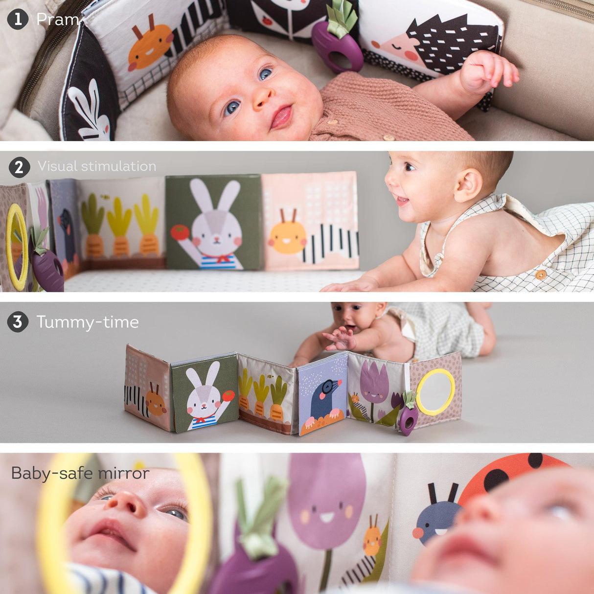 Taf Toys abpusēja mīksta grāmata mazuļiem "Pasaka"