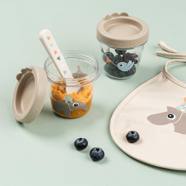 Izgatavoja Deer pārtikas uzglabāšanas konteineri, Croco Green (3 gab.) 