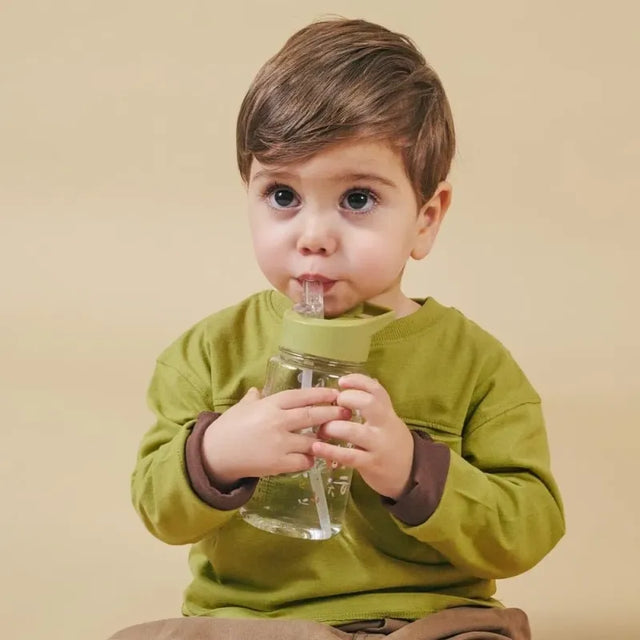 Miniland vaikiška gertuvė su šiaudeliu Kiddie Bottle Explorer, 450 ml