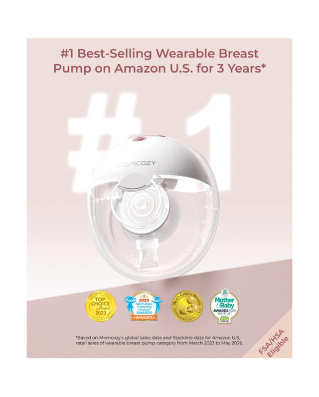 Momcozy dvigubas Smart pientraukis M5, valdomas programėle, pilkas