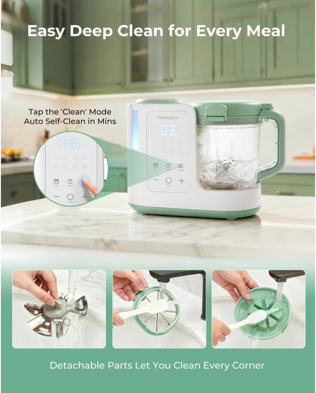 Momcozy AutoMeal automatinis kūdikių maisto garintuvas ir trintuvas „2 viename“