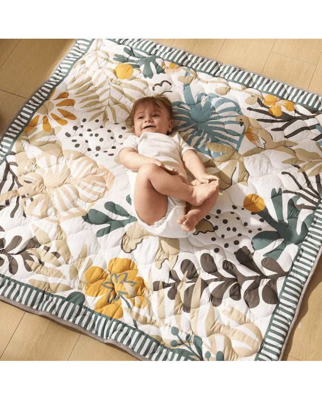 Momcozy Green Forest minkštas kūdikio žaidimų ir ropojimo kilimėlis, 127 × 127 cm