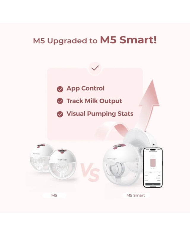 Momcozy M5 Smart nešiojamas belaidis pientraukis Grey
