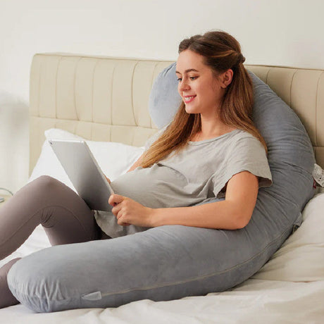 Doomoo Buddy barošanas un grūtniecības spilvens Tetra Jersey Green 