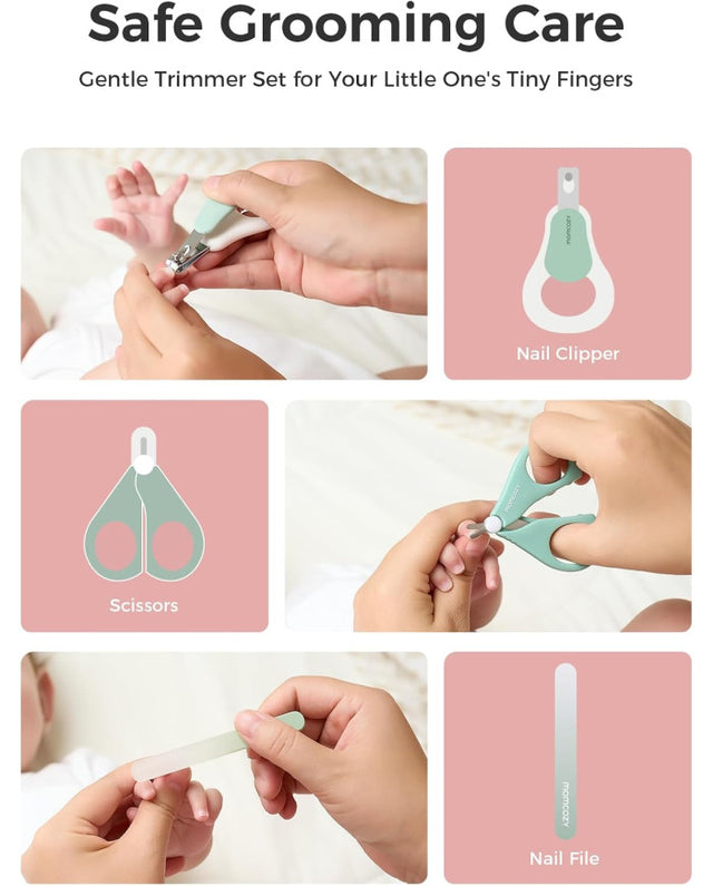 BBLUV elektriskā nagu griešanas mašīna zīdaiņiem un bērniem (nagu trimmeris)