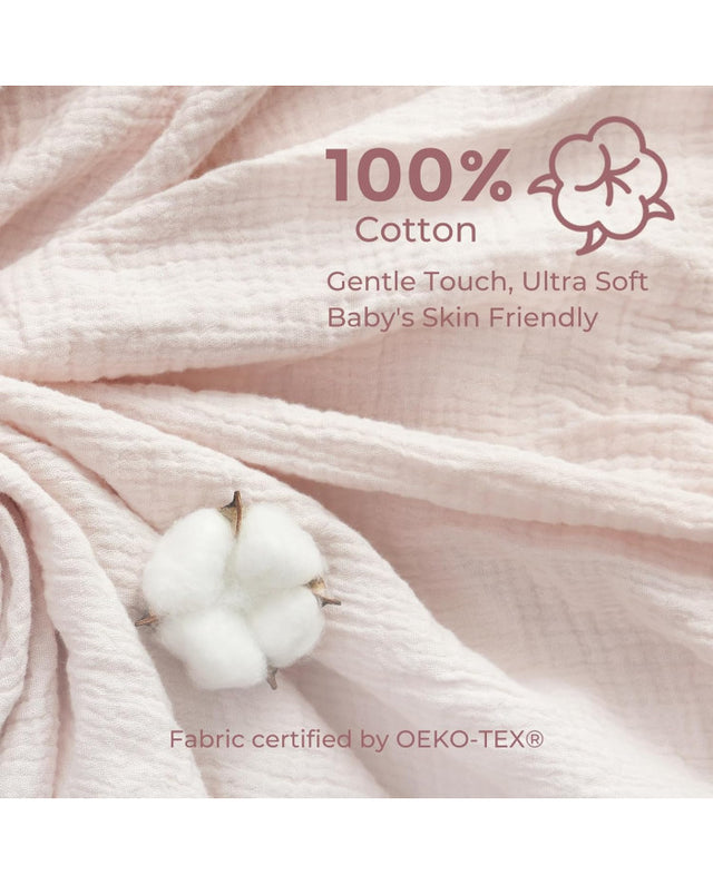 Momcozy rožinis medvilninis meškiukas-migdukas, čiulptuko laikiklis kūdikiui, Pink