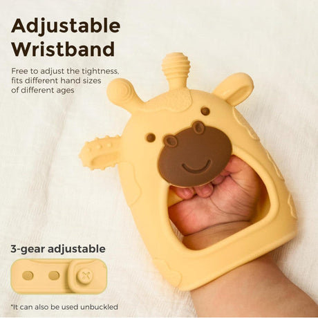 Momcozy silikoninis kramtukas kūdikiams, geltonas