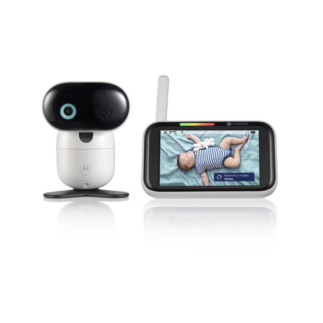 Motorola Nursery PIP1710C išmanioji vaizdo auklė su 5″ monitoriumi, Wi-Fi ir AI verkimo atpažinimu