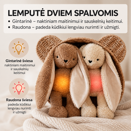myHummy 5in1 migdukas-šildyklė Zuikis šviesiai rudas