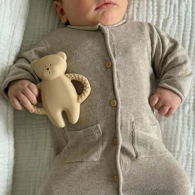 New Moonie 2.0 organiskais kolibri lācītis - kapučīno miega spilvens ar skaņas ierakstīšanas funkciju 