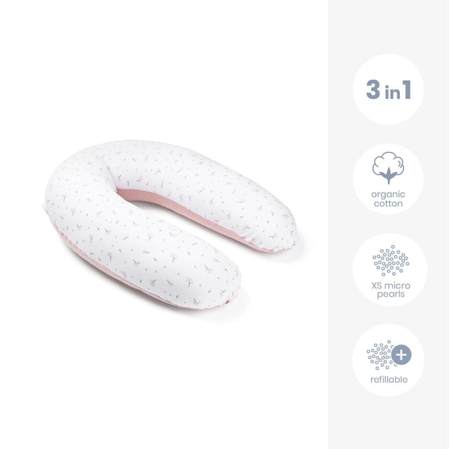 Doomoo Buddy barošanas un grūtniecības spilvens Blue Grey Moon 