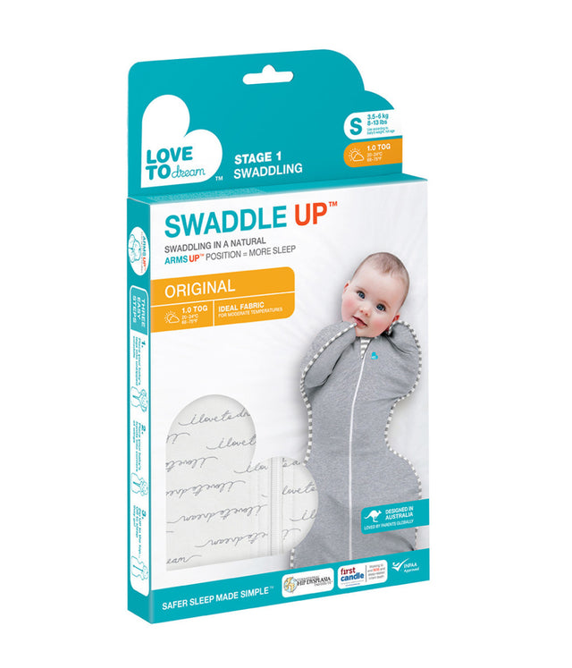 Love To Dream™ Swaddle Up™ miegmaišis Dreamer White TOG 1.0, 1 etapas, S dydis (Copy)