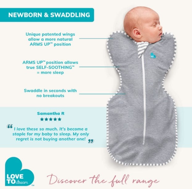 Love To Dream™ Swaddle Up™ miegmaišis Dreamer White TOG 1.0, 1 etapas, S dydis (Copy)