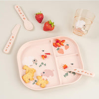 Deer neslīdoša plāksne ar nodalījumiem Foodie Croco Green