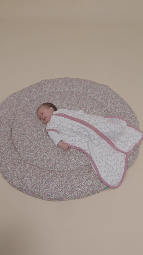 Molis&Co kūdikio miegmaišis iš bambuko muslino TOG 0.5 Floral Pink
