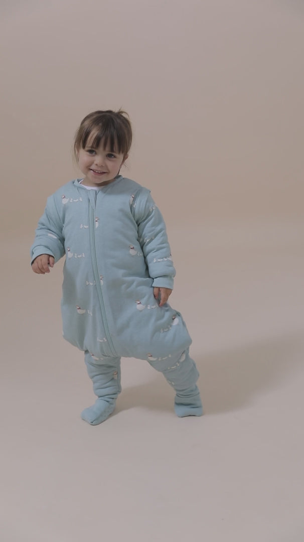 Molis&Co pižama - miegmaišis su rankovėmis, kojytėmis ir atverčiamomis kojinėmis TOG 2.5 Duck Family