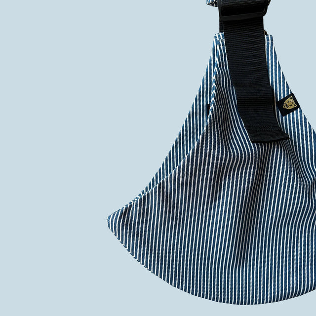 WILDRIDE nešioklė Indigo Denim Stripe