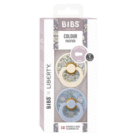 BIBS knupīša komplekts 1. izmērs (0 - 6 mēneši) Liberty Eloise Dusty Blue Mix 