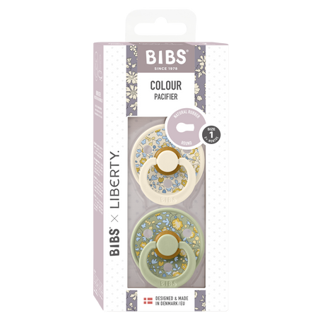 BIBS knupīša komplekts 1. izmērs (0 - 6 mēneši) Liberty Eloise Sage Mix 