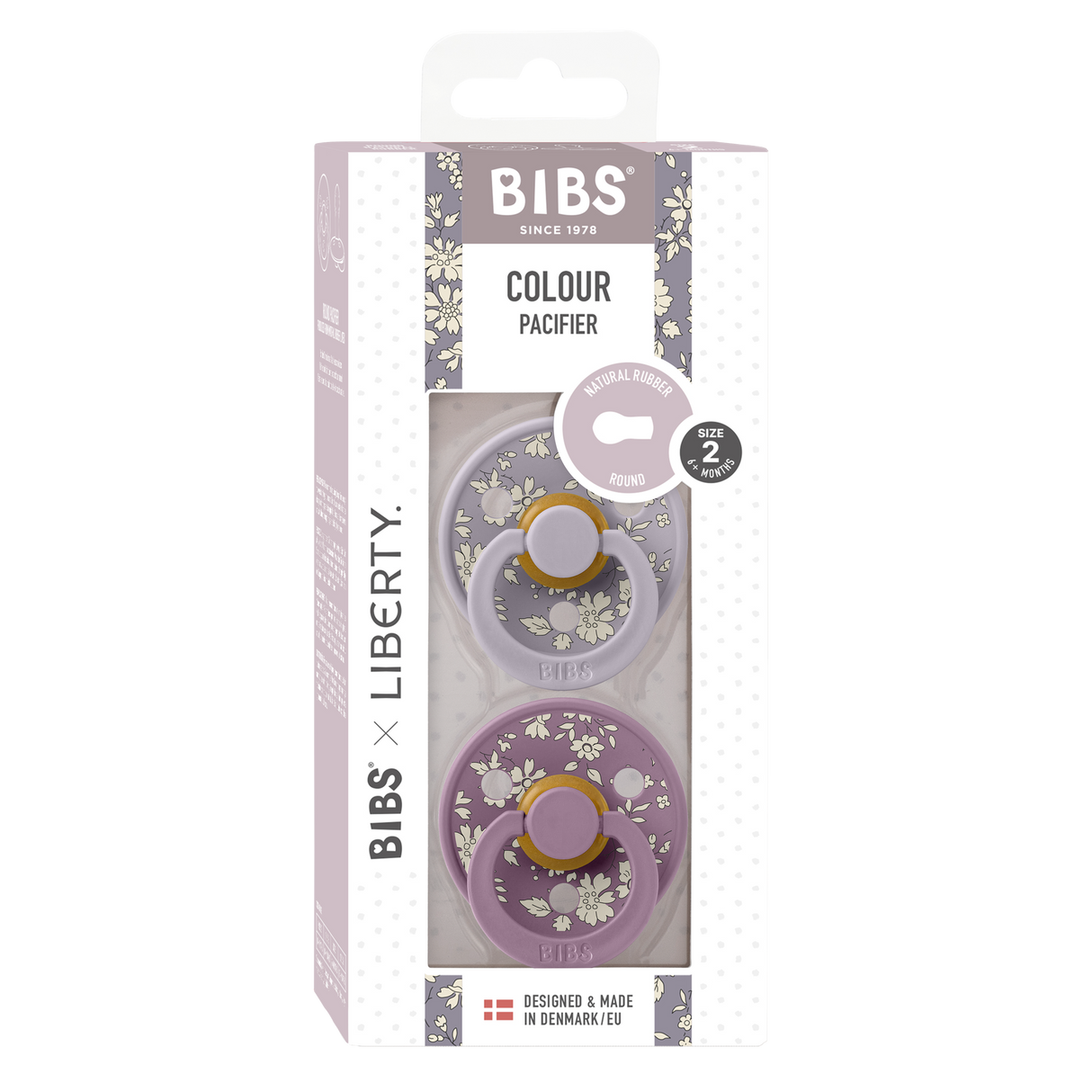 BIBS knupīša komplekts 1. izmērs (0 - 6 mēneši) Liberty Capel Fossil Grey Mix 