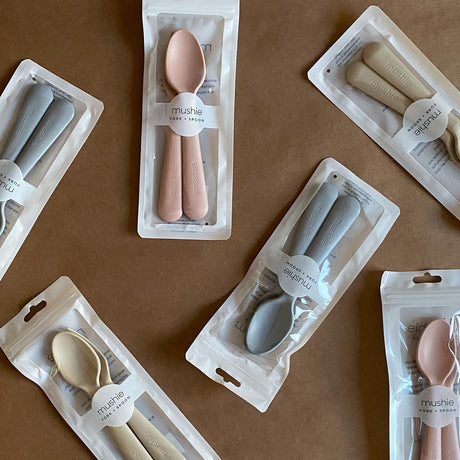 Mushie ēšanas piederumu komplekts bērniem Soft Lilac 