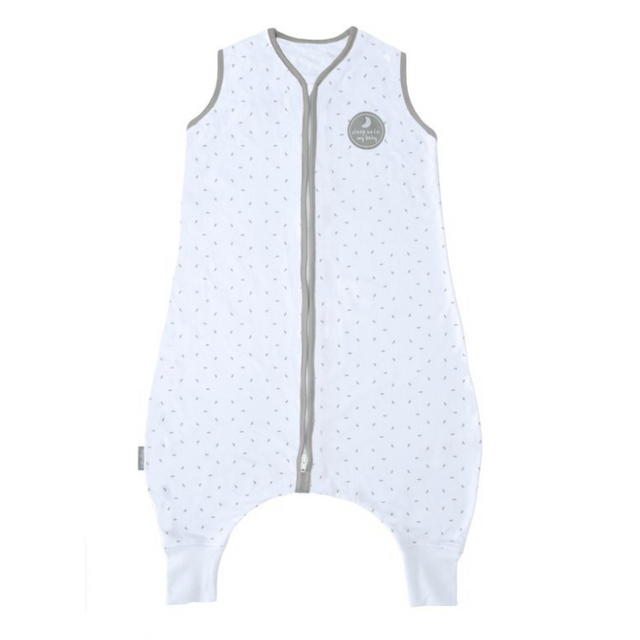 Natulino LITTLE WALKERS trīsslāņu guļammaiss mazuļiem White Little Grey Leaves &amp; Warm Grey