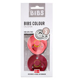 BIBS čiulptukų rinkinys 1 dydis (0 - 6 mėn.) Coral / Ruby (4765483237458)