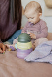 BIBS izglītojošs rotaļlietu šūpošanās tornis Pastel Rainbow 