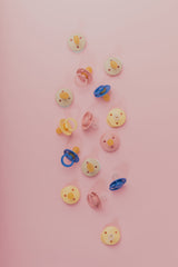 BIBS knupīšu komplekts 1 izmērs (0 - 6 mēneši) Pale Butter/Dusty Pink 